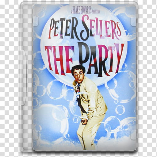 Movie Icon , The Party, closed Peter Sellers The Party movie case transparent background PNG clipart