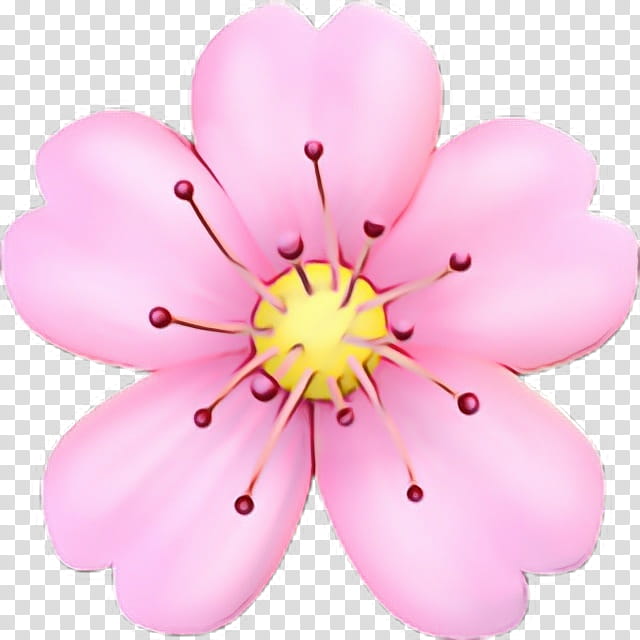 Cherry Blossom Emoji Flower Pink
