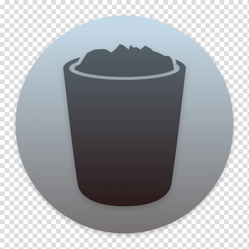 Clay OS  A macOS Icon, Trashcan Full, black cup transparent background PNG clipart