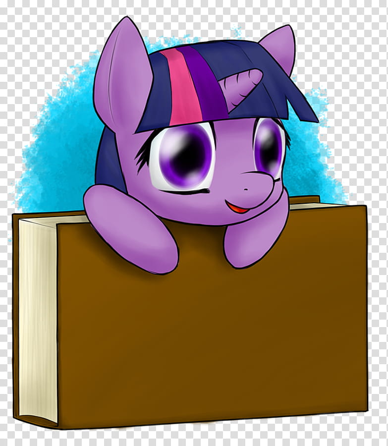 My book, purple pony holding book character transparent background PNG clipart