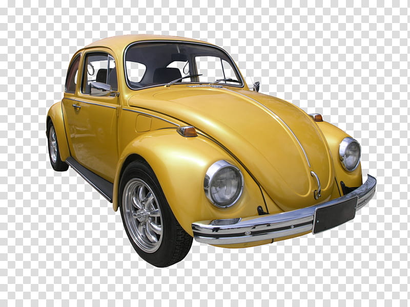 yellow beetle car transparent background PNG clipart