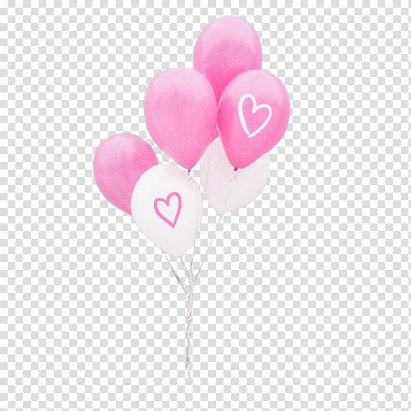 Pink Flower, Balloon, Heart, Sticker, Toy Balloon, PicsArt Studio, Party, Desktop transparent background PNG clipart