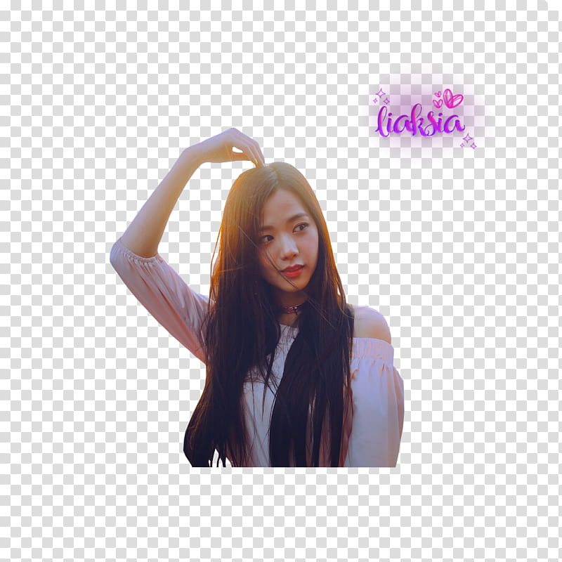 BLACKPINK Jisoo , woman with hand on head wearing white elbow-sleeved ...