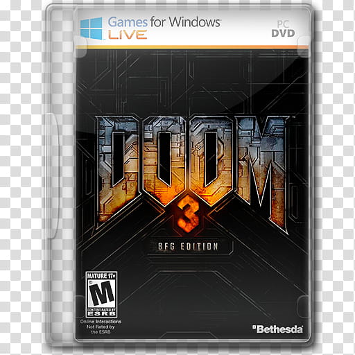 Icons Games ing DVD CASE NEW LOGO GFWL, doombfg, Games for Windows Live Doom  BFG Edition case transparent background PNG clipart