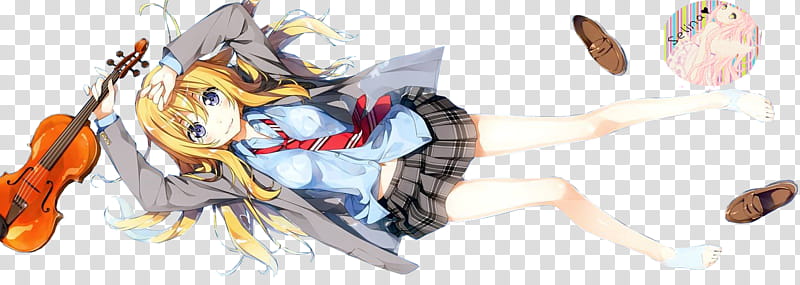 Kaori Arima, (Shigatsu wa Kimi no Uso) Render, male and female anime  characters transparent background PNG clipart
