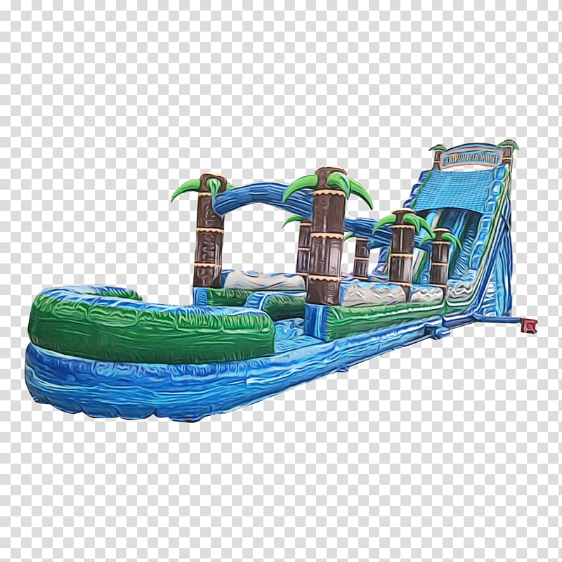 inflatable outdoor play equipment games playset water park, Watercolor, Paint, Wet Ink, Recreation, Chute, Playground, Bounce House transparent background PNG clipart