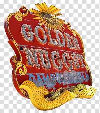 red and yellow Golden Nugget signage transparent background PNG clipart