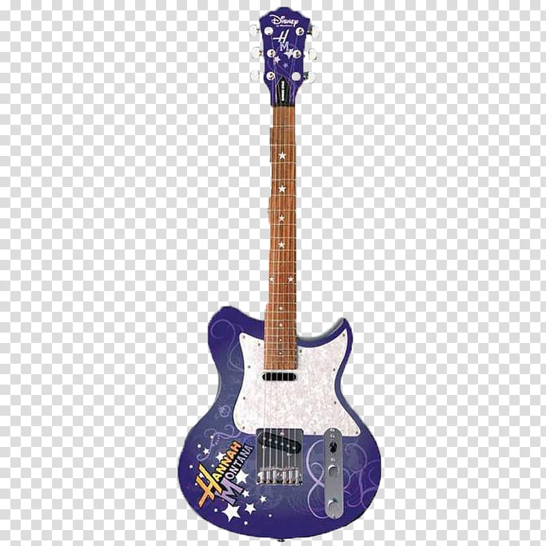 blue and white Hanna Montana guitar transparent background PNG clipart