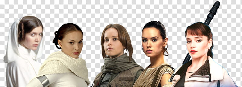 Star Wars Leading Ladies, women in assorted-color tops illustration transparent background PNG clipart