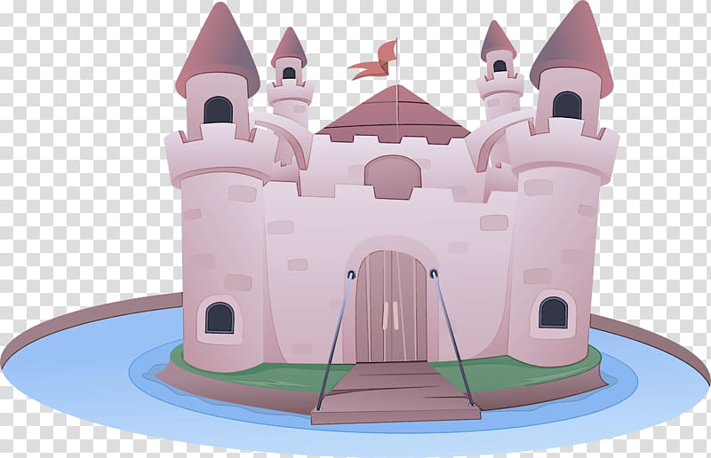 Birthday cake, Castle, Landmark, Pink, Cake Decorating Supply, Architecture transparent background PNG clipart