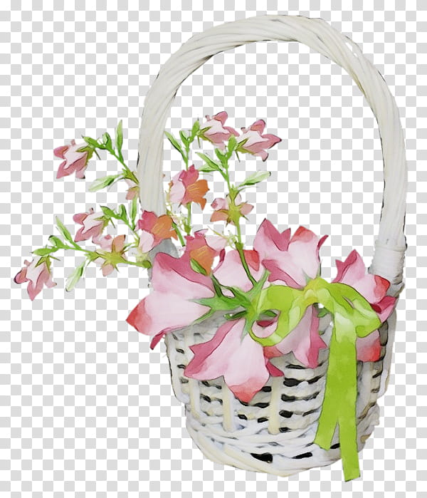 flower pink cut flowers plant flowerpot, Watercolor, Paint, Wet Ink, Flower Girl Basket, Gift Basket, Home Accessories transparent background PNG clipart