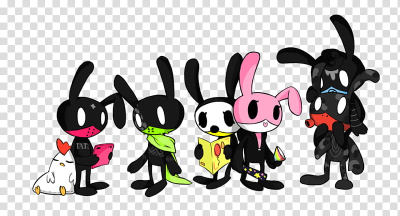 B.A.P matoki, six rabbit characters illustration transparent background PNG clipart