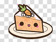 COSAS TIERNAS, slice of carrot cake illustration transparent background PNG clipart
