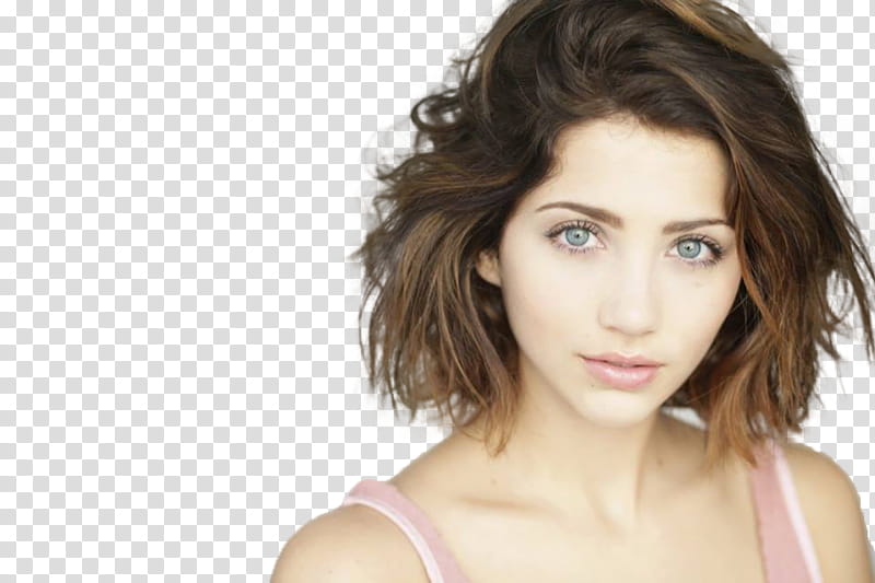 EMILY RUDD, woman wearing pink camisole transparent background PNG clipart