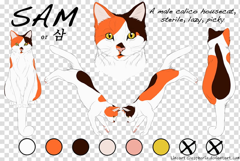 REFERENCE : Sam the Cat transparent background PNG clipart