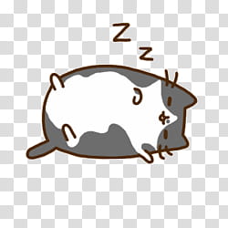 , sleeping pusheen cat transparent background PNG clipart