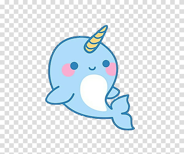MOCHI SOFT, blue and white narwhal illustration transparent background PNG clipart