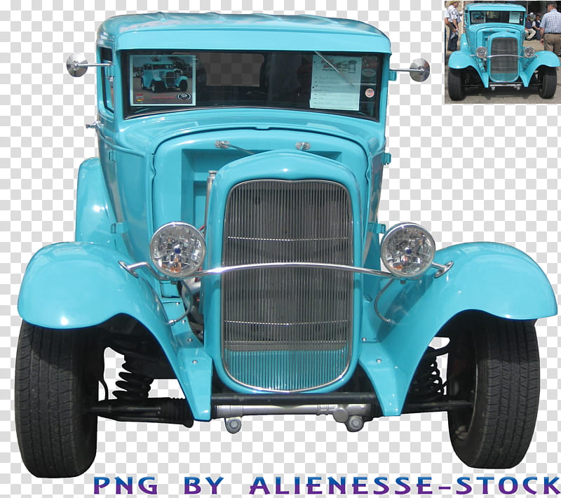 Retro Blue Car Cut out, blue vintage hot rod transparent background PNG clipart