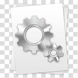 Radium Neue s, silver gears and white papers illustration transparent background PNG clipart