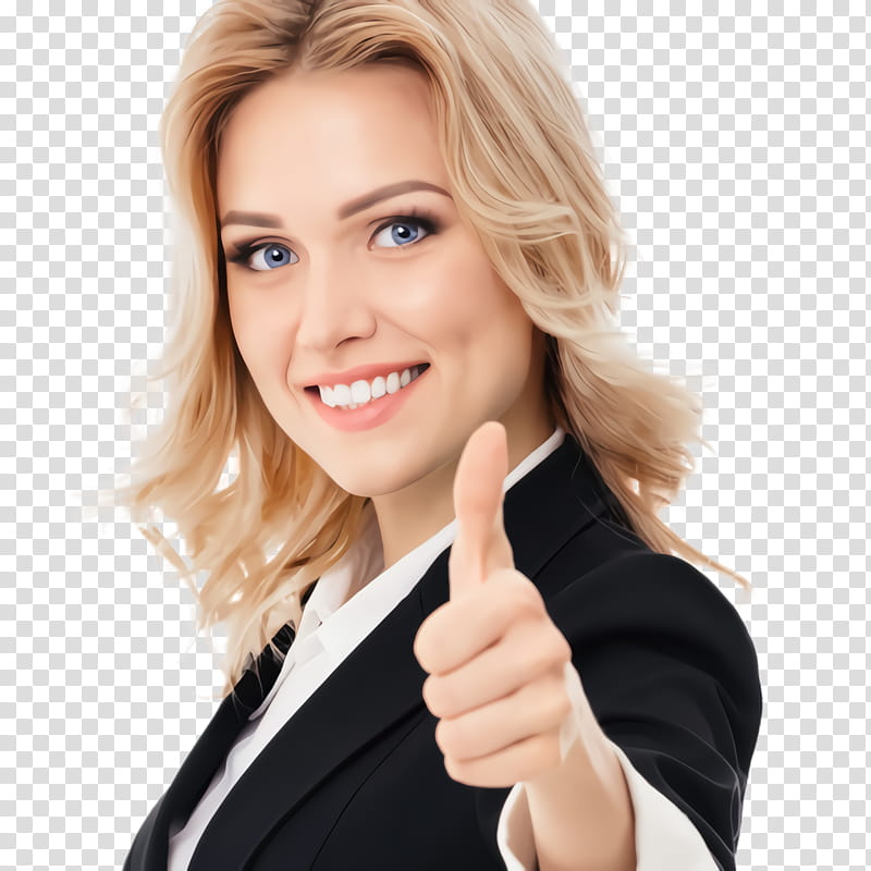 finger gesture thumb skin hand, Chin, Blond, Businessperson, Smile, Okay transparent background PNG clipart