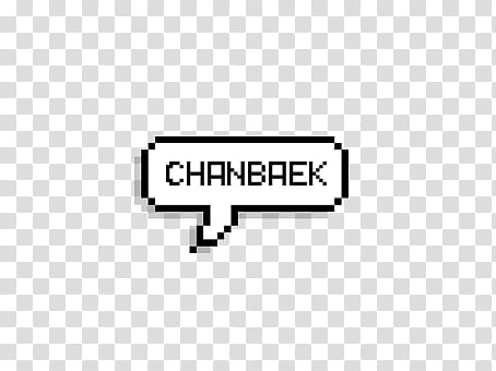 SPEECH BUBBLE, Chanbaek text transparent background PNG clipart