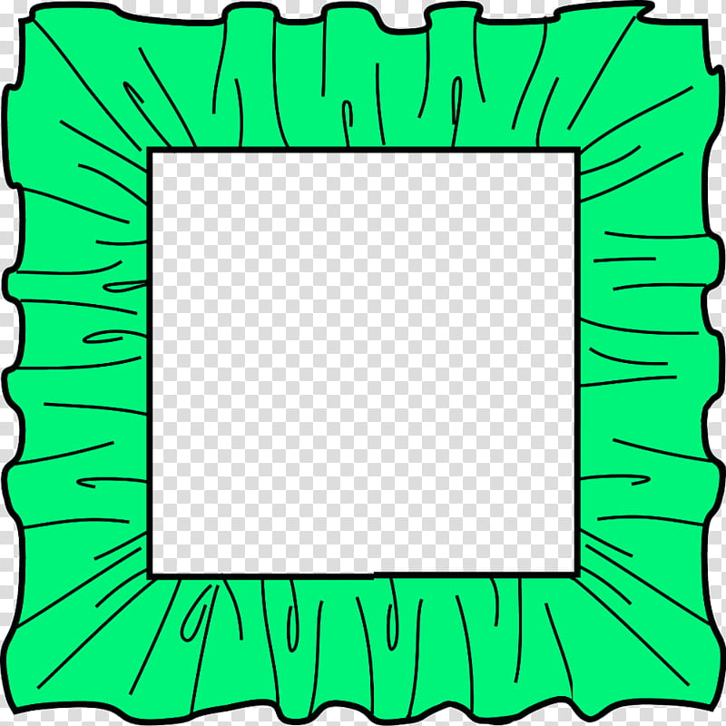 Bright Green Ruffle Frame transparent background PNG clipart