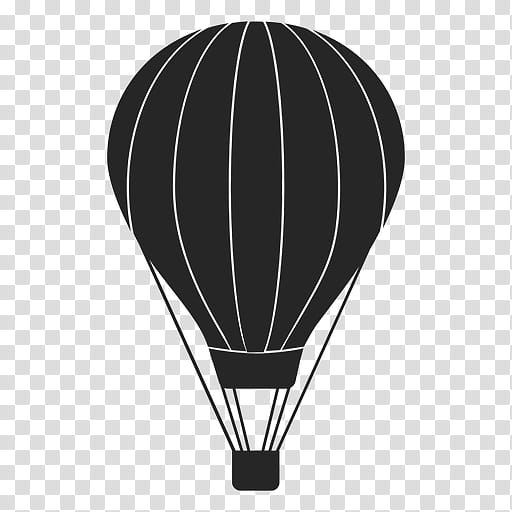 Hot Air Balloon Silhouette, Drawing, Hot Air Ballooning, Black, Air Sports, Vehicle, Parachute, Aircraft transparent background PNG clipart