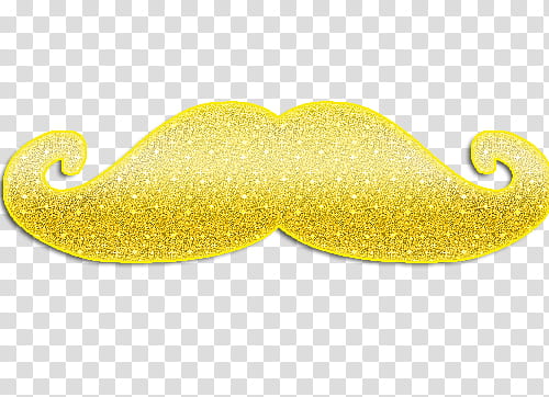 gold mustache illustration transparent background PNG clipart