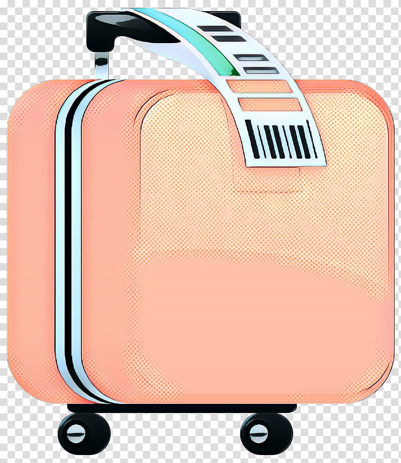 Travel Retro, Pop Art, Vintage, Hand Luggage, Baggage, Suitcase, Orange, Pink transparent background PNG clipart
