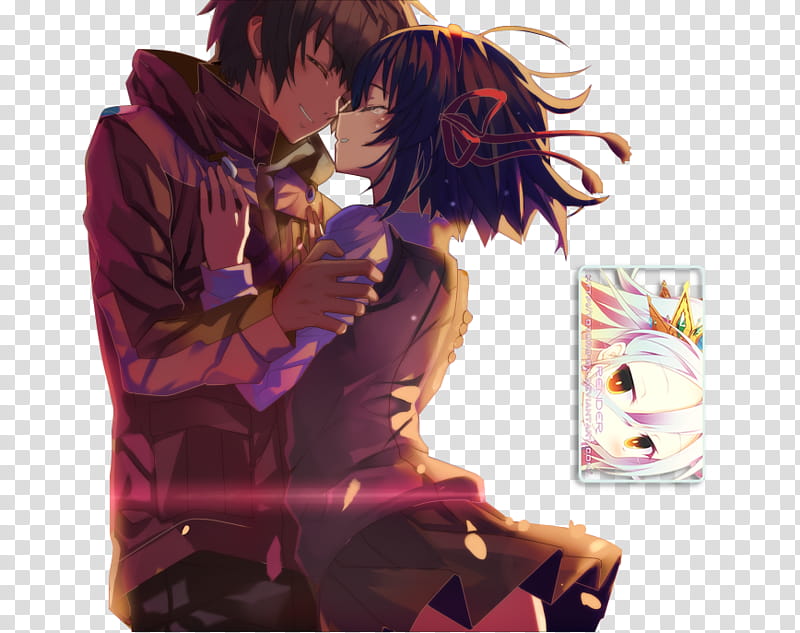 Mitsuha and Taki (Kimi no na wa) Render transparent background PNG clipart