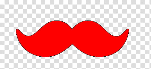 red mustache art transparent background PNG clipart
