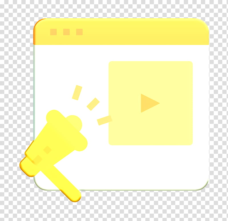 Type of Website icon Seo and web icon Entertainment icon, Yellow, Text, Line, Material Property, Square transparent background PNG clipart