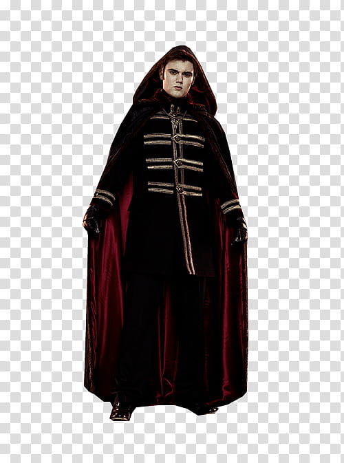 Breaking Dawn , man in black and red cape on focus graphy transparent background PNG clipart