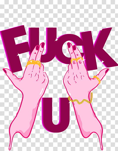 Overlays, pink fuck u illustration transparent background PNG clipart