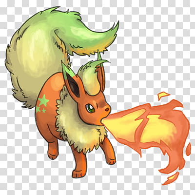 Smash used Ember!, orange and green Pokemon character illustration transparent background PNG clipart