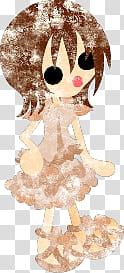 The icons of cute girls in cute dress, asaagao-girl- transparent background PNG clipart