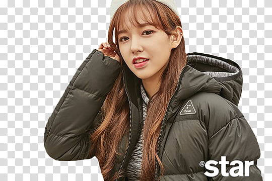 CHENG XIAO WJSN, woman wearing gray bubble jacket transparent background PNG clipart