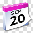 WinXP ICal, Sep  calendar illustration transparent background PNG clipart