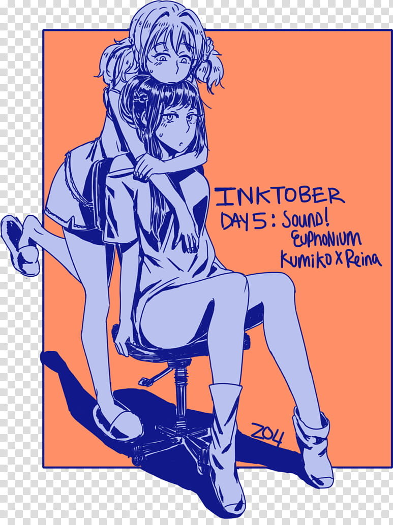 Inktober Day : Kumiko x Reina transparent background PNG clipart
