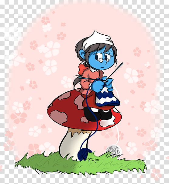 OC: Lonely Smurfette transparent background PNG clipart