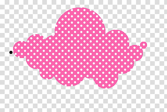 pink and white polka-dot clouds art transparent background PNG clipart