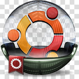 Sphere   , orange and red icon in bowl transparent background PNG clipart