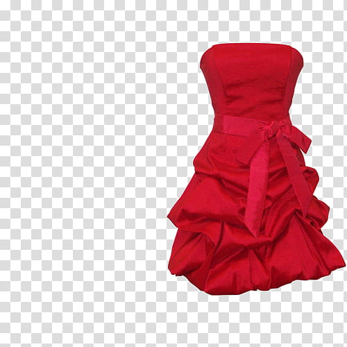 Clothes, women's red strapless dress transparent background PNG clipart