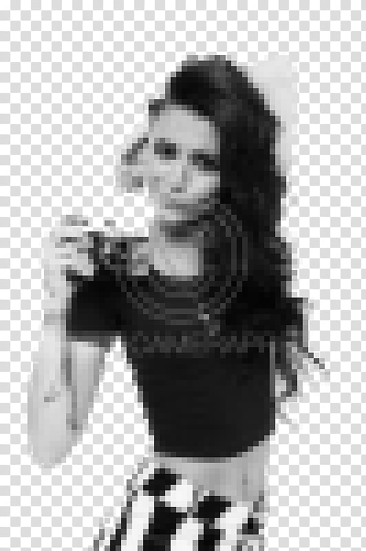 Cher Lloyd Pixelada Blanco y Negro transparent background PNG clipart