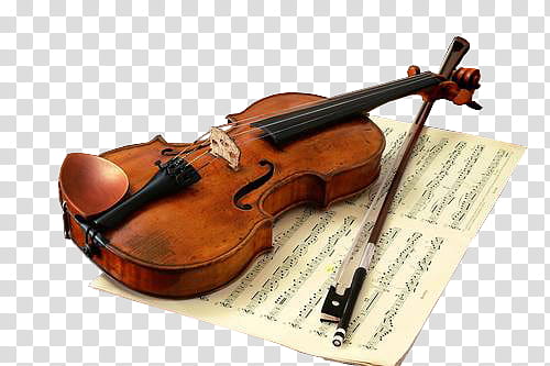 WATCHERS, brown violin on song note transparent background PNG clipart