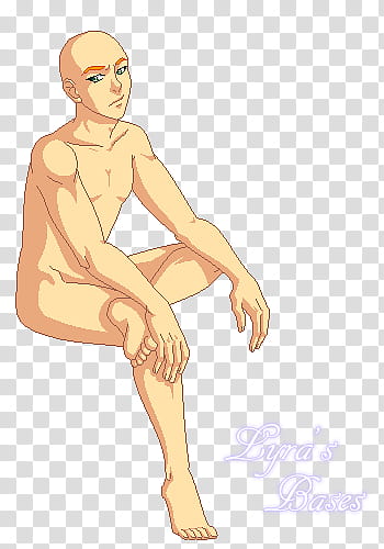 Boy  Pixel vers, naked male character illustration transparent background PNG clipart