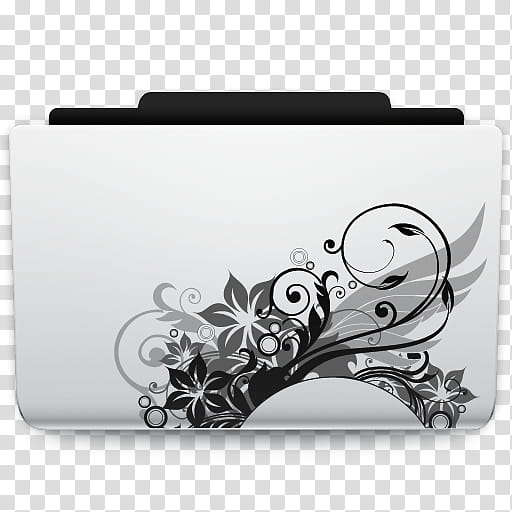 Sonetto Icons and Extras, Sonetto, gray floral MacBook skin transparent background PNG clipart