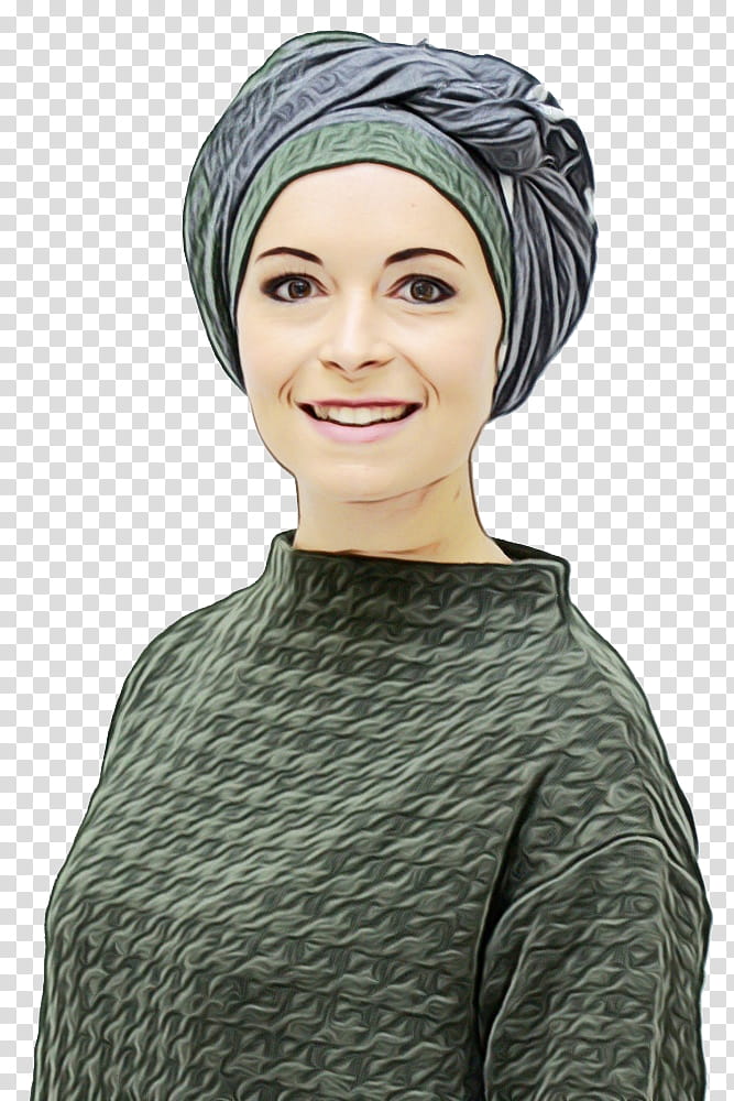 Watercolor, Paint, Wet Ink, Beanie, Neck, Turban, Clothing, Headgear transparent background PNG clipart