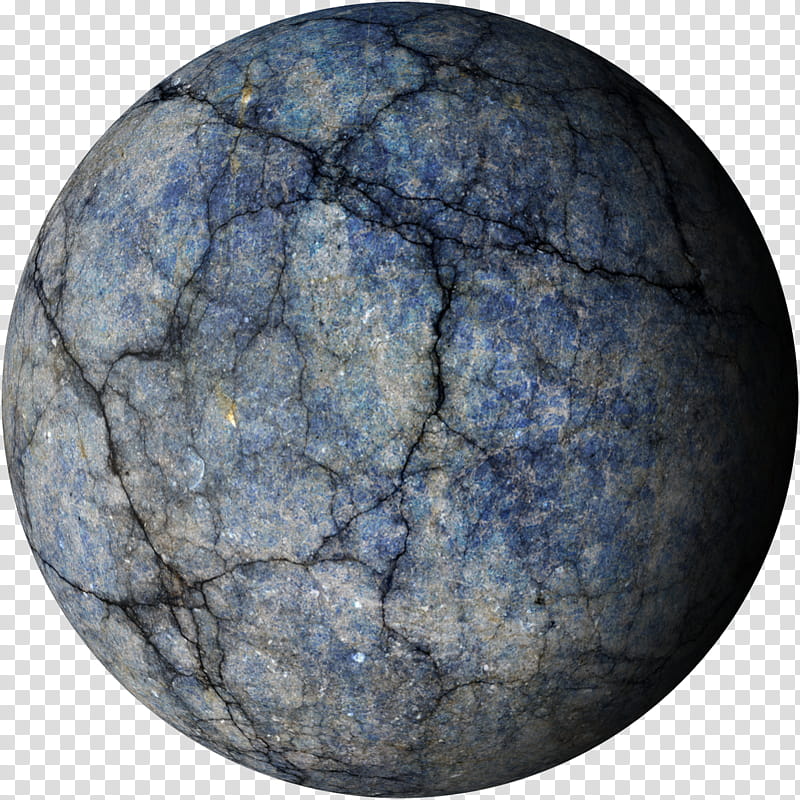 planet texture , gray and blue cracked stone ball transparent background PNG clipart