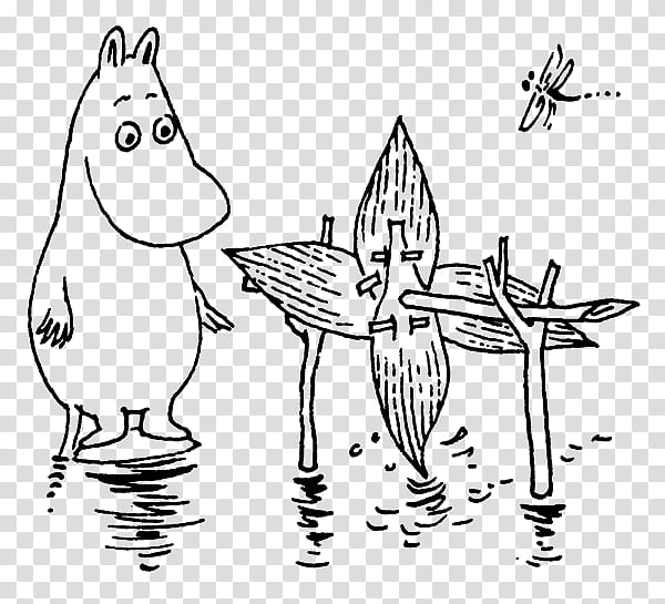 Bird Line Drawing, Exploits Of Moominpappa, Moomins, Snufkin, No, Troll, Fairy Tale, He transparent background PNG clipart